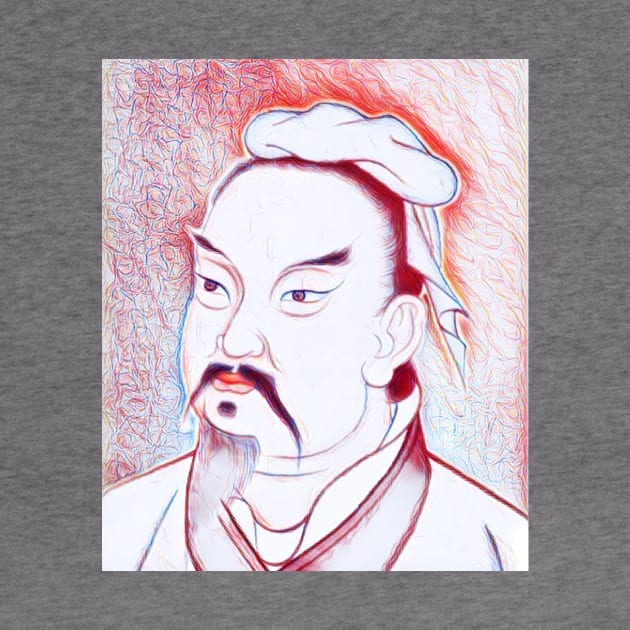 Sun Tzu Portrait | Sun Tzu Artwork | Line Art 3 by JustLit